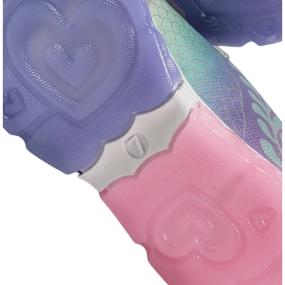 Disney Girls' Mermaid Shoes - Laceless LED Light Up Shoes Pink Size 6 (15cm) New